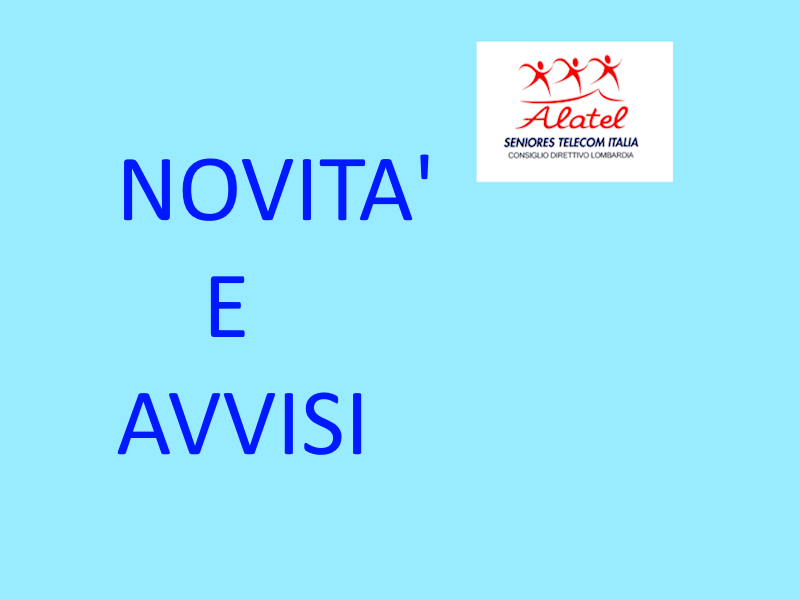 NOVITA' E AVVISI