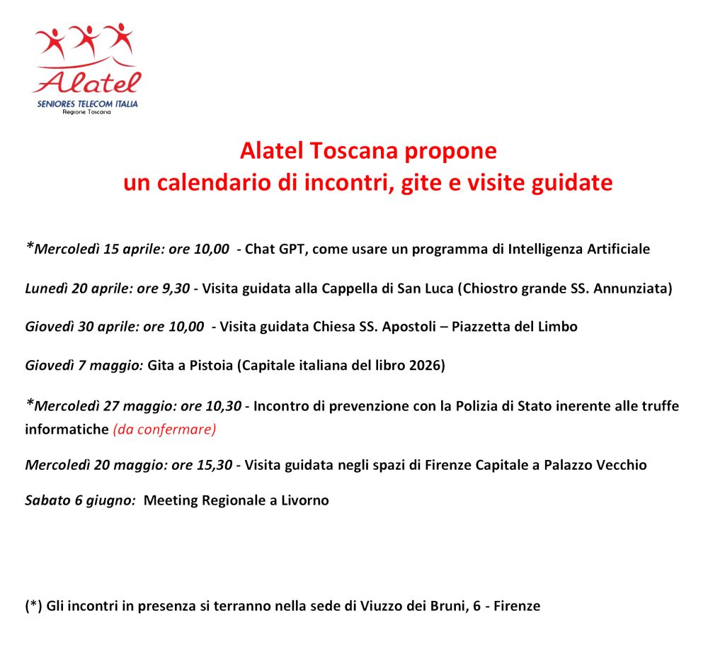 Attività Alatel Aprile Maggio 2026